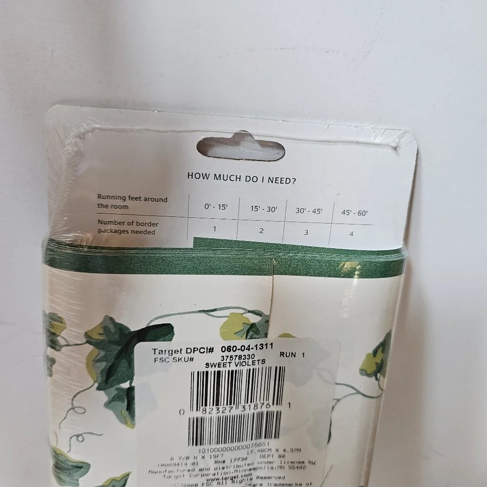 Waverly Garden Room Sweet Violets Floral Wall Border Pre-Paste NEW